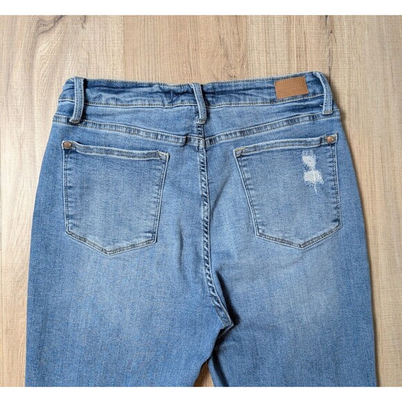 Judy Blue Size 11/30 Boyfriend Fit Jeans High Rise Ripped Distressed Stretch - Picture 4 of 11